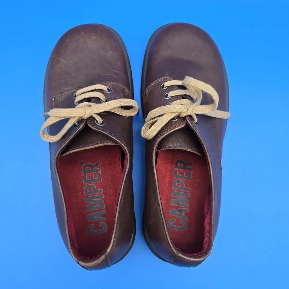 Camper Burgundy Leather Lace Up Oxford Derby Shoes Men’s 9.5 EU 43